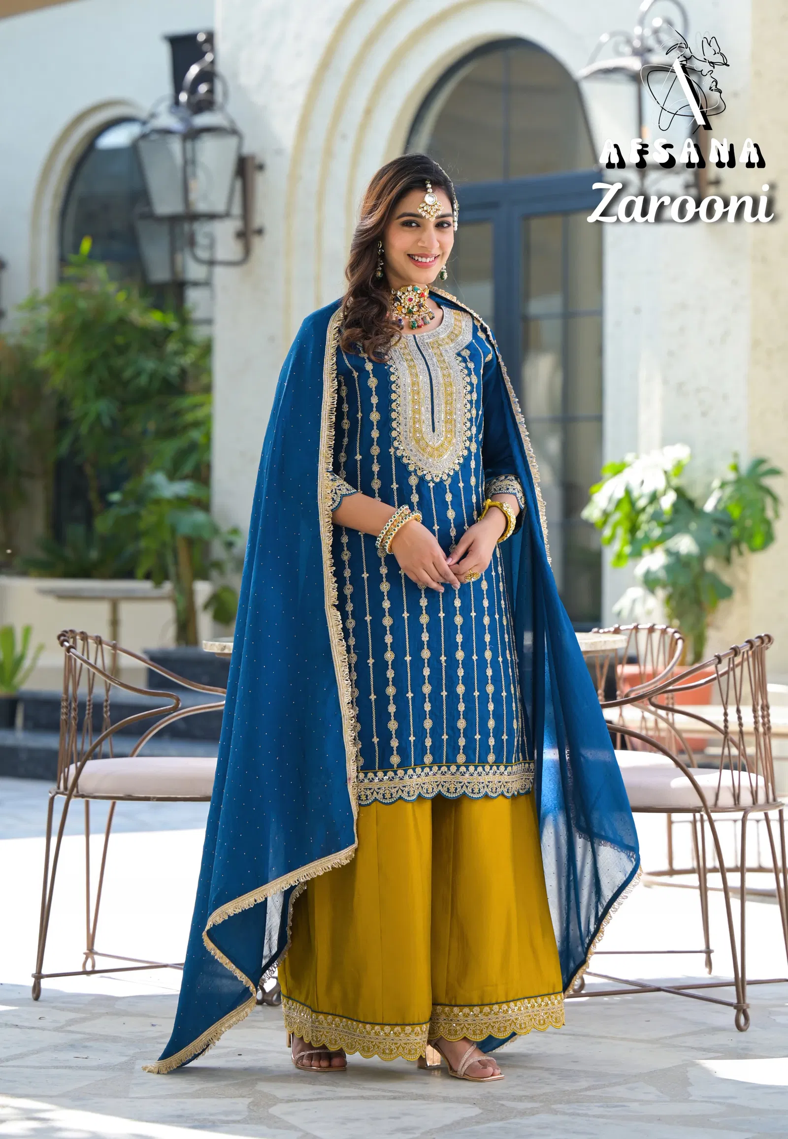 Zarooni By Afsana Blooming Vichitra Embroidery Readymade Suits Orders In India